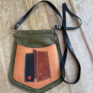 Multicolor Leather Crossbody Bag